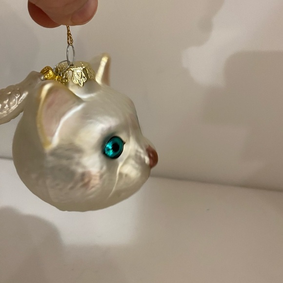 Cat Blown Glass Ornament with Fish (DP) - Picture 13 of 13